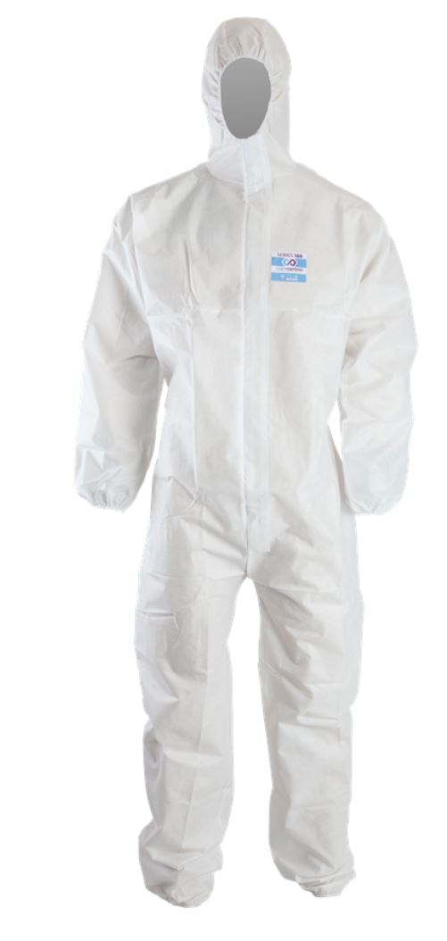 Overall SMMS, type 5/6, chemisch bestendig wit maat M
