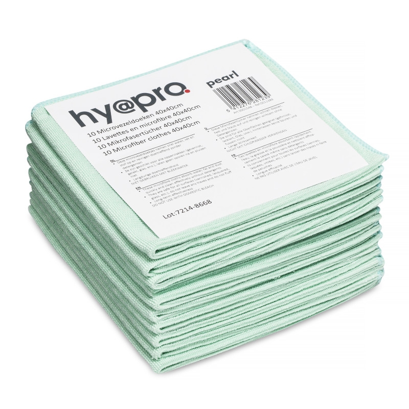 Microvezeldoek standaard, groen 40 cm x 40 cm pak = 10 doeken