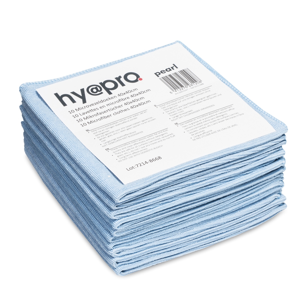 Microvezeldoek standaard, blauw  40 cm x 40 cm pak = 10 doeken