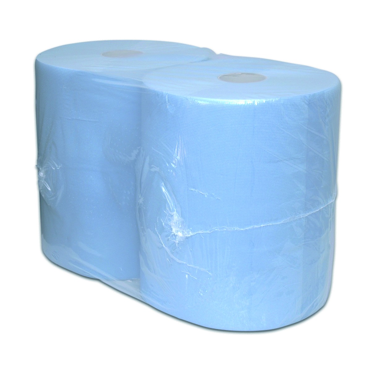 Poetsrol maxirol, basic 2 laags, recycled, bright blue, 36 cm x 350 mtr, Pak = 2 rol